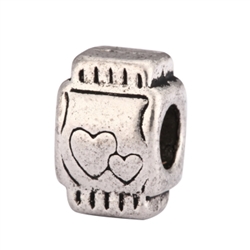 5 x Love Candy Charms Beads Antique Silver Tone European Charm Beads  #MEC-14